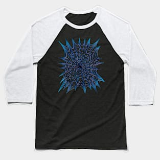 Blue Spider web Baseball T-Shirt